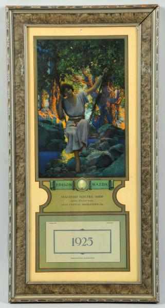 Appraisal: Edison Mazda Maxfield Parrish Calendar Dream Light Framed under glass