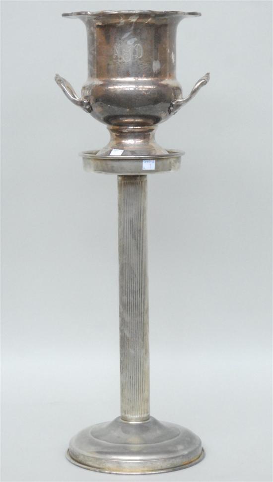 Appraisal: WINE COOLER ON STAND Silverplate