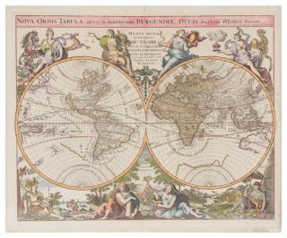 Appraisal: WORLD JAILLOT OTTENS Nova Orbis Tabula Amsterdam ca or later