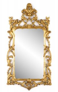 Appraisal: Georgian Style Gilt Wood Acanthine Mirror Continental late th century