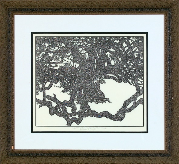 Appraisal: Jacques Hnizdovsky Ukranian - Suicide Oak New Orleans limited edition