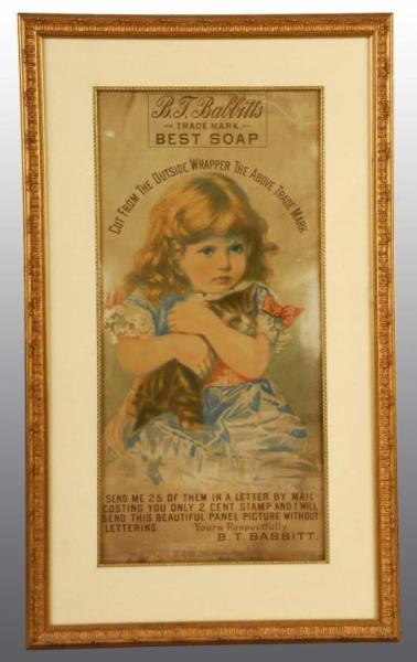 Appraisal: B T Babbitts Soap Sign Description Late s Nice image