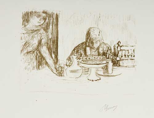 Appraisal: PIERRE BONNARD La Coupe et la Compotier Lithograph printed in