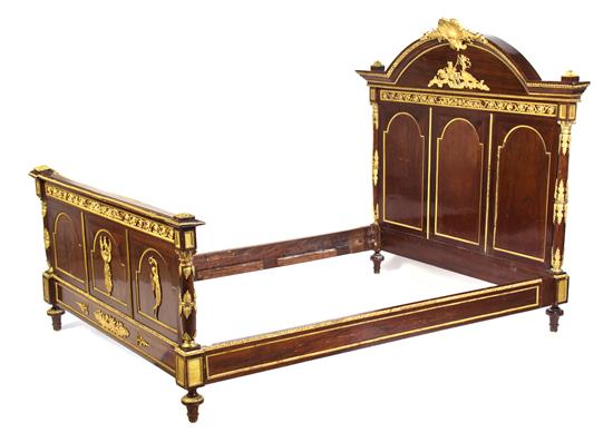 Appraisal: Sale Lot An Empire Style Gilt Bronze Mounted Mahogany Bed