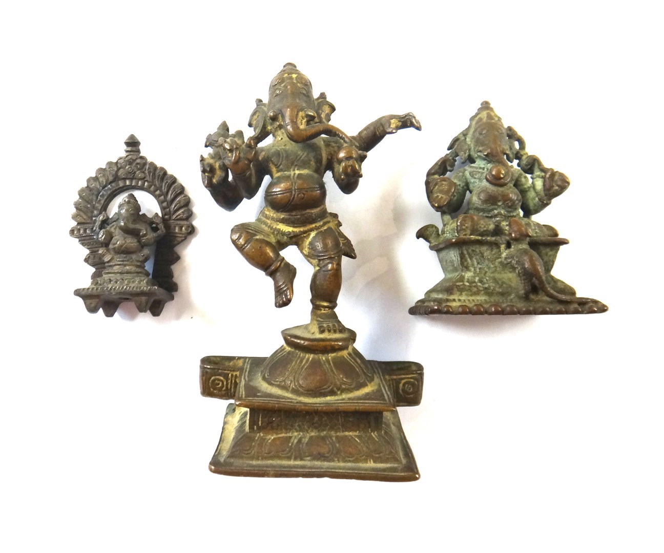 Appraisal: A bronze figure of Ganesha dancing India probably th century