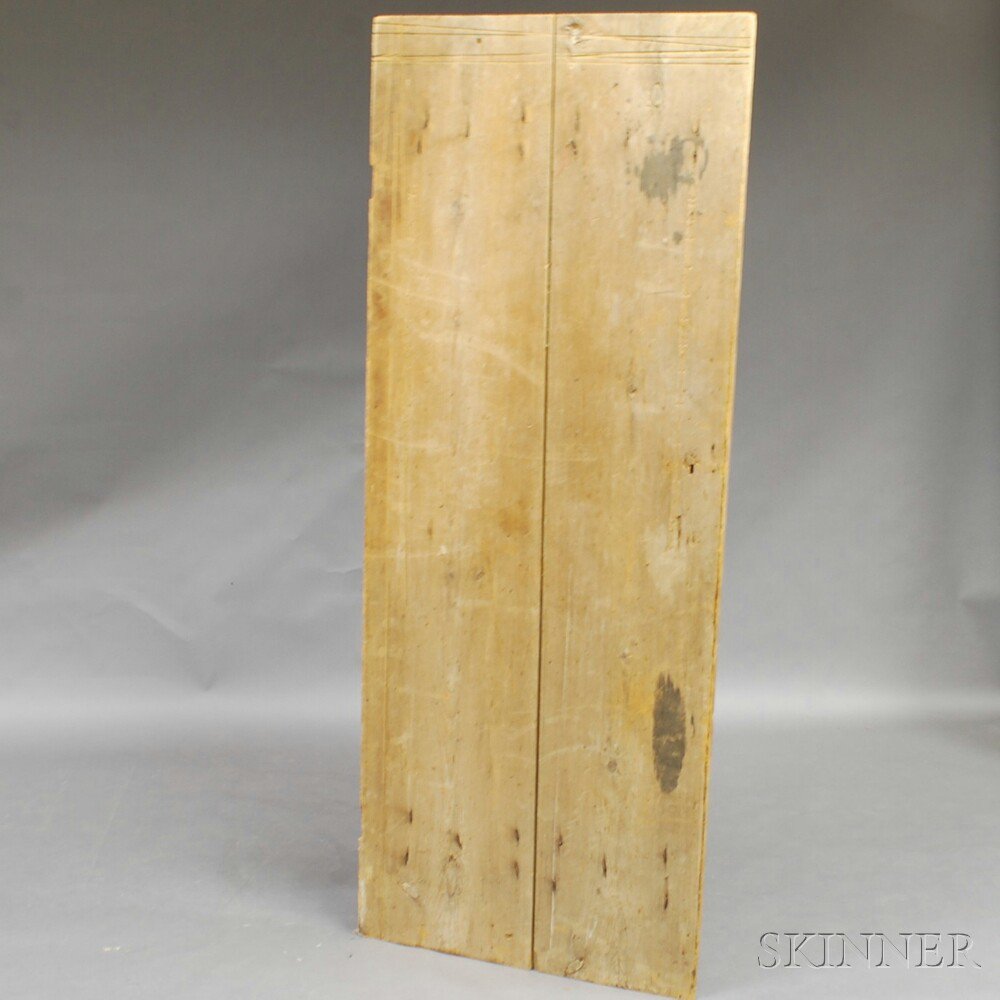 Appraisal: Early Pine Door th th century missing hinges ht wd