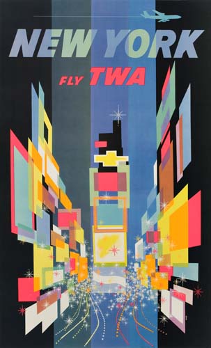 Appraisal: DAVID NEW YORK FLY TWA x inches Condition A A