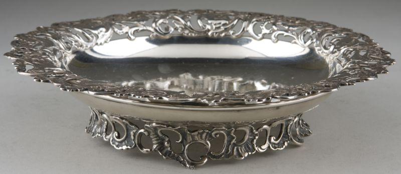 Appraisal: Gorham Sterling Dish late th century circular form the reticulated