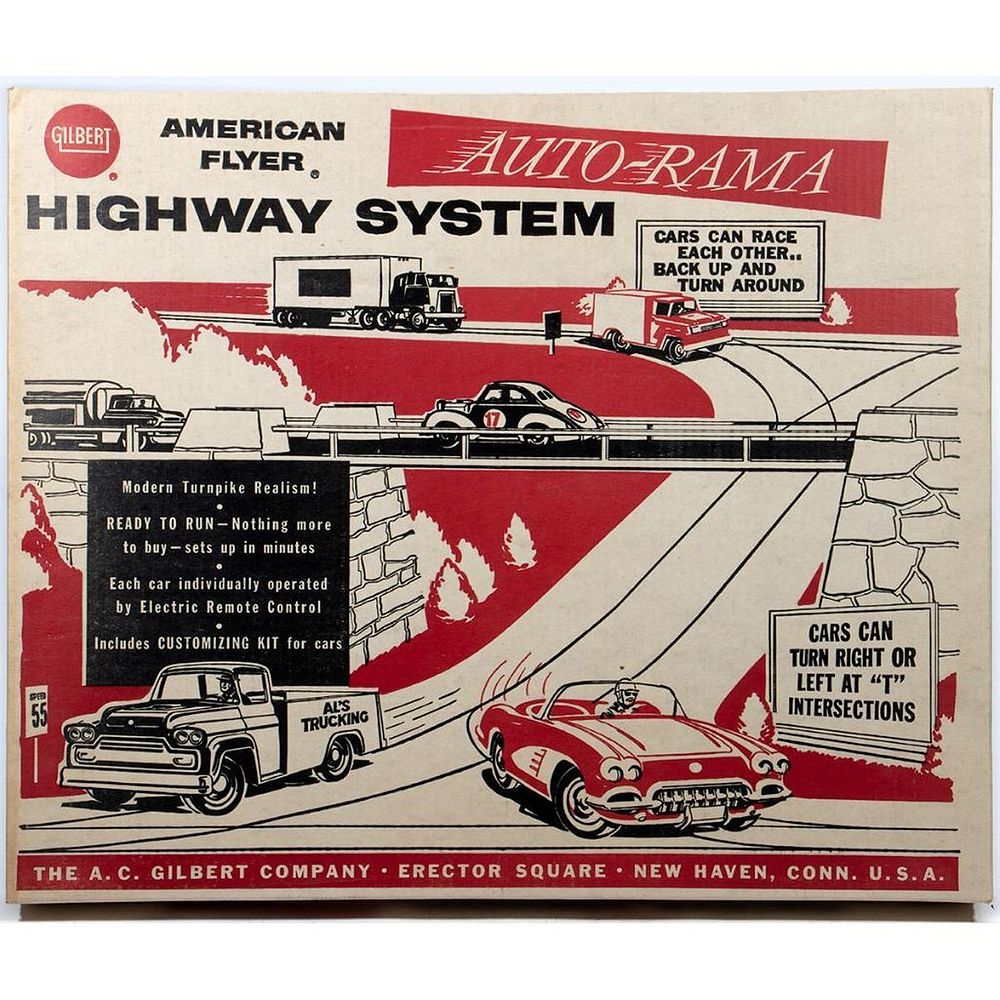 Appraisal: Gilbert AF Auto Rama Highway System w xtra vehicles Gilbert