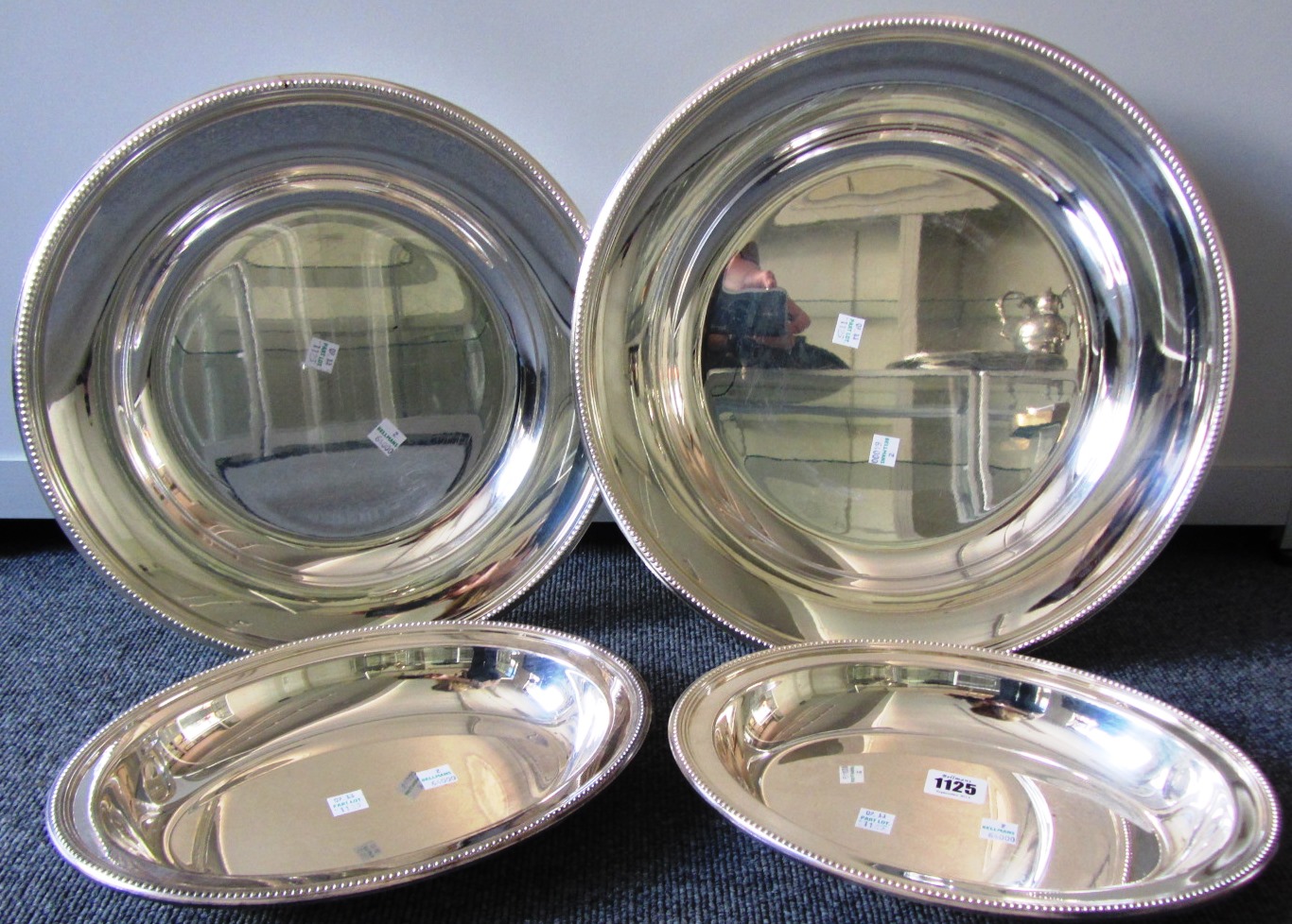 Appraisal: French Christofle plated wares comprising a pair of oval serving