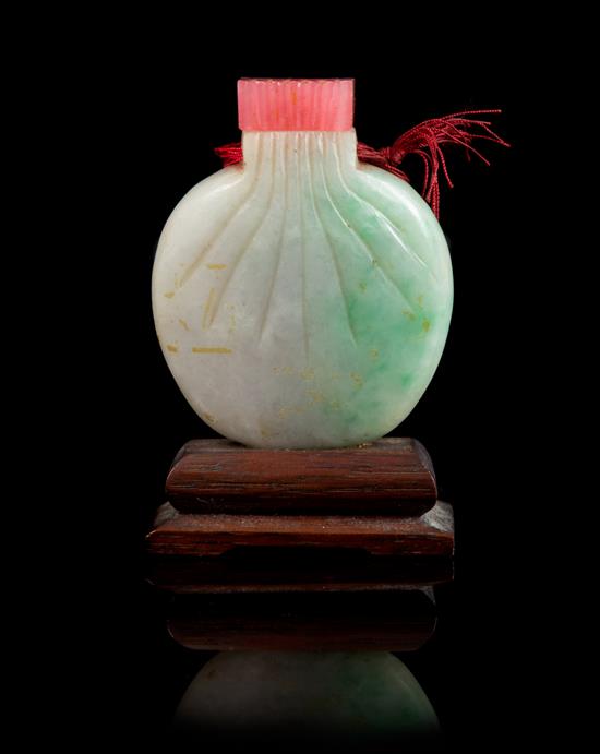 Appraisal: Sale Lot A Jadeite Snuff Bottle likely mid-late qing dynasty