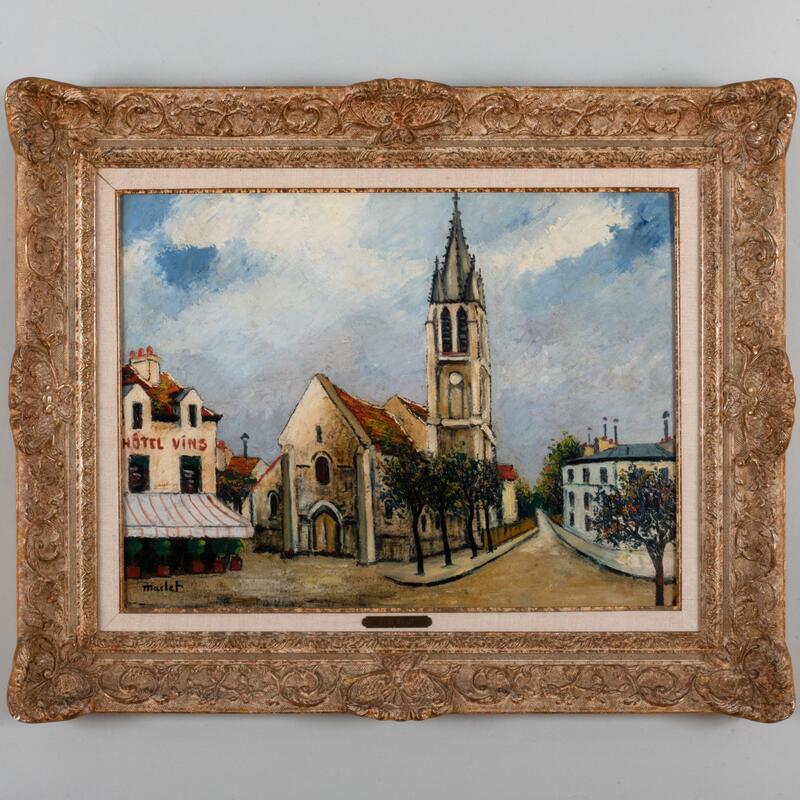 Appraisal: Elis e Maclet - La Place Oil on board signed