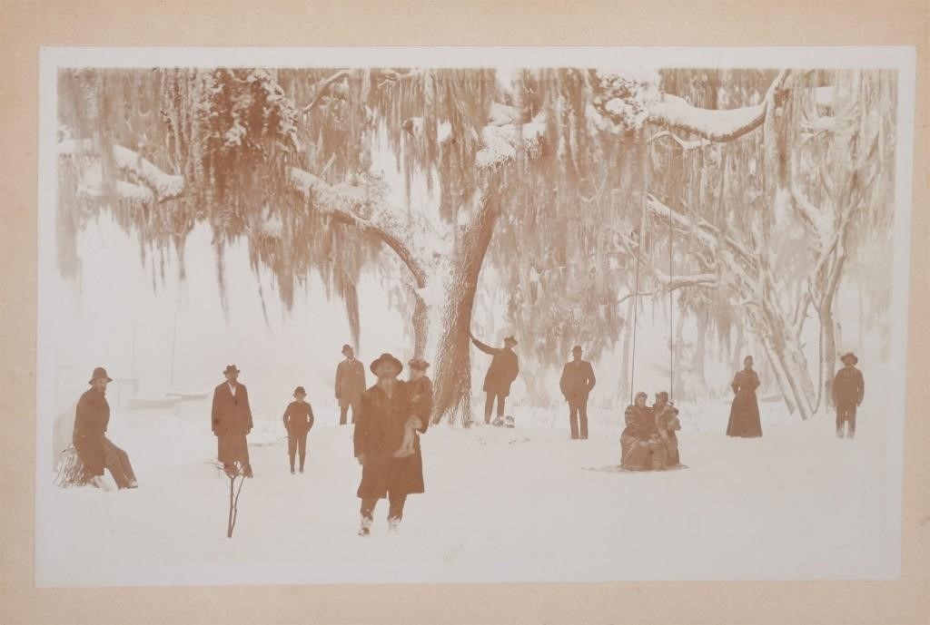 Appraisal: Mounted photograph of members of the Buhl family in deep