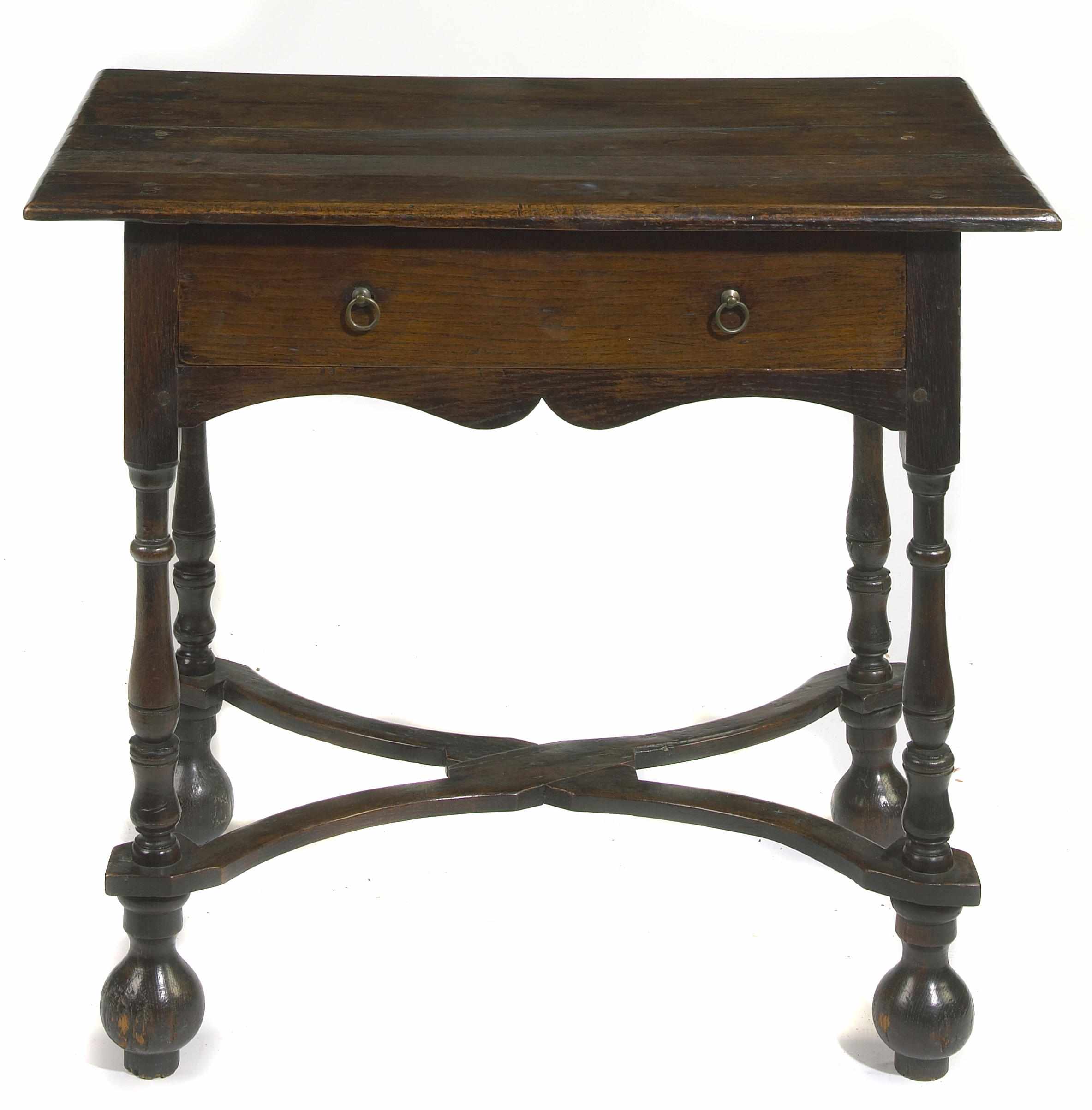 Appraisal: Property of various owners A William and Mary oak table