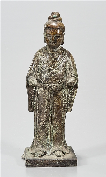 Appraisal: Chinese bronze Buddhist figure x x approx Condition wear