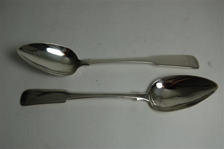 Appraisal: A set of ten George III tablespoons Mitchell Russell Edinburgh