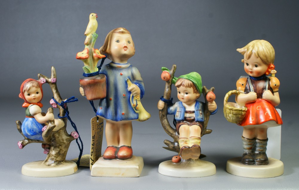 Appraisal: Hummel figurines Apple Tree Girl Hum some crazing Apple Tree