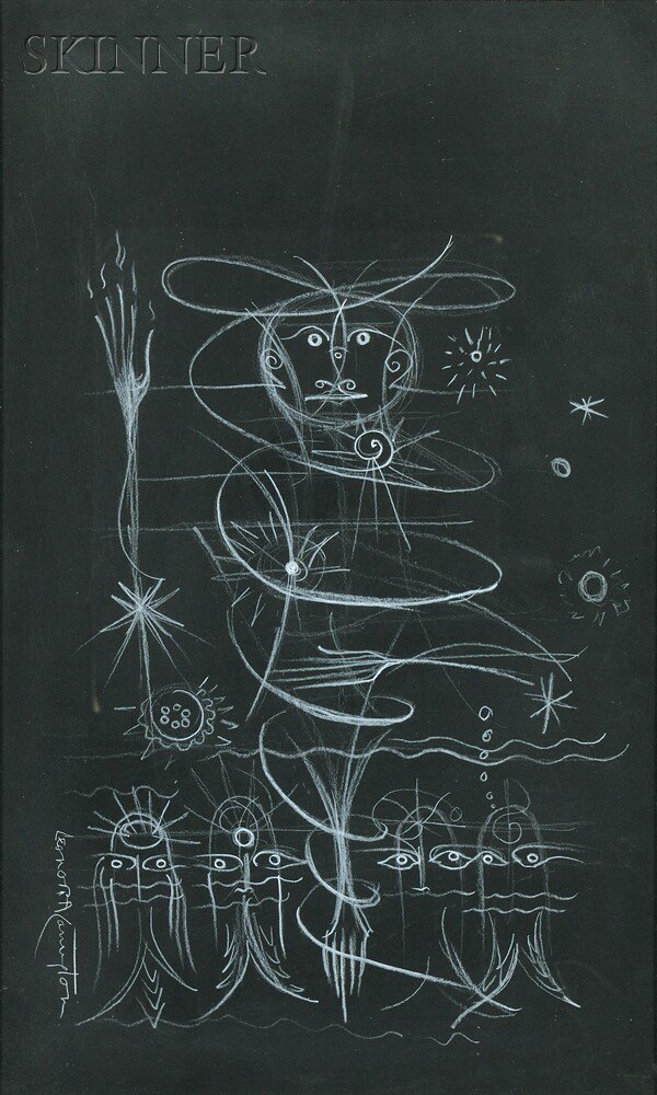 Appraisal: Leonora Carrington British Mexican - Spiral Aparition sic Signed Leonora