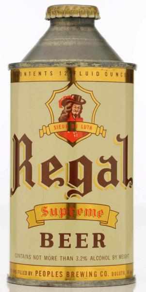 Appraisal: Regal Supreme Beer HP Cone Top Beer Can - Near