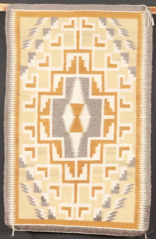 Appraisal: SOUTHWEST NAVAJO HANDWOVEN WOOL RUGS A GROUP OF THREE SOUTHWEST