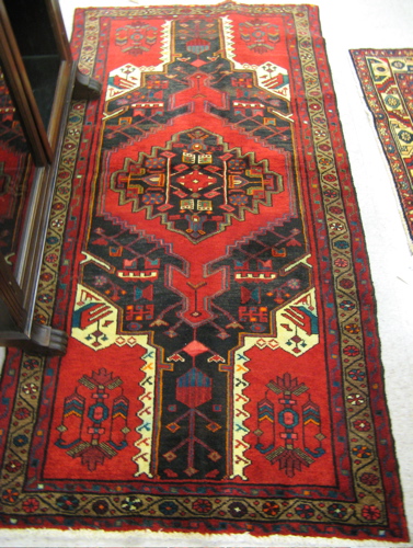 Appraisal: THREE PERSIAN TRIBAL AREA RUGS ' x ' Hamadan '