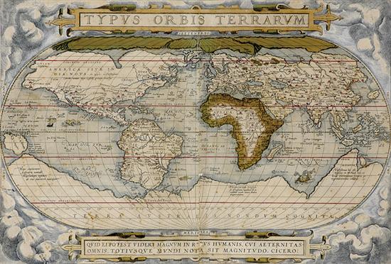 Appraisal: World map Typus Orbis Terrarum Abraham Ortelius Abraham Ortelius Ortel