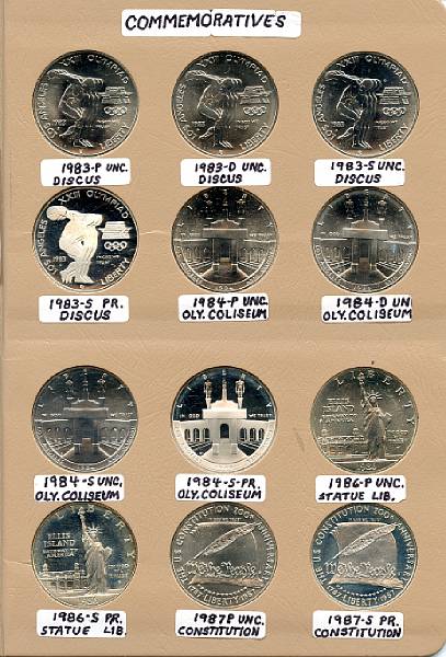 Appraisal: Modern Commemorative Silver Dollars Including Olympics PDS -S Olympics Proof