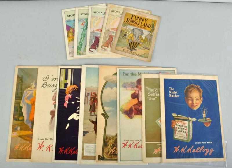 Appraisal: Lot of Kellogg's Cereal Paper Ads Books Description Circa to