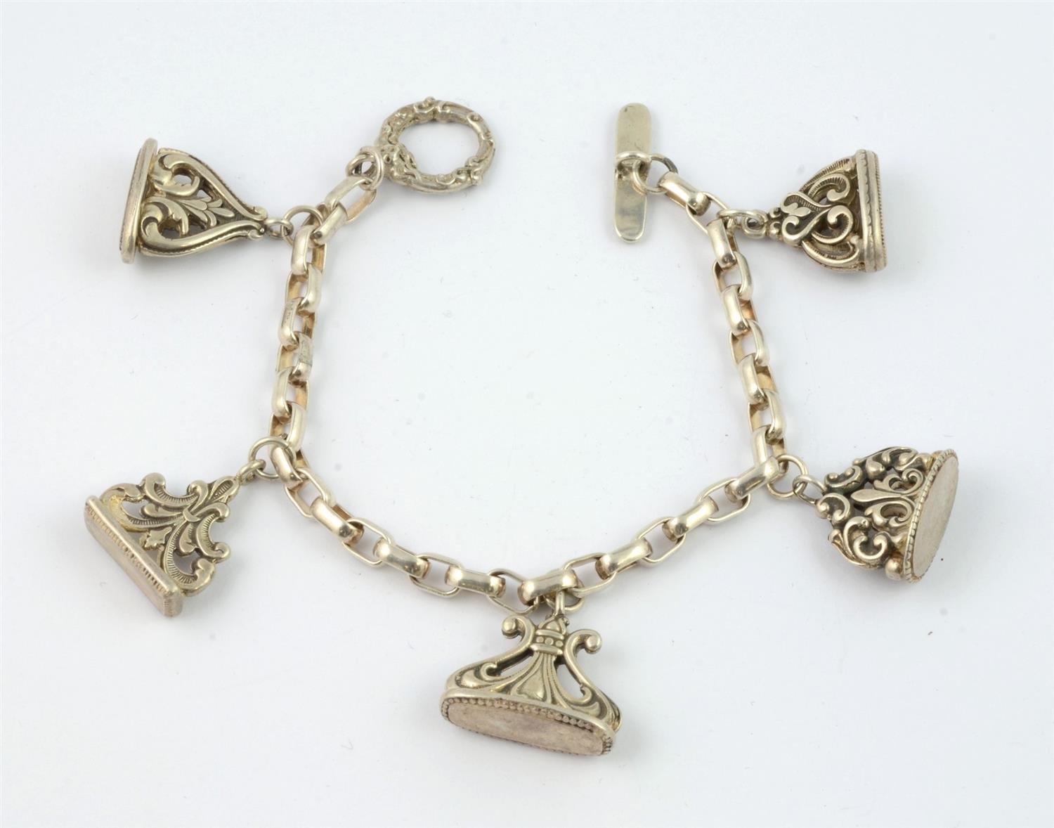 Appraisal: Sterling silver charm bracelet charms - long TO