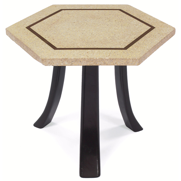 Appraisal: Harvey Probber occasional table by Harvey Probber Inc hexagonal composite