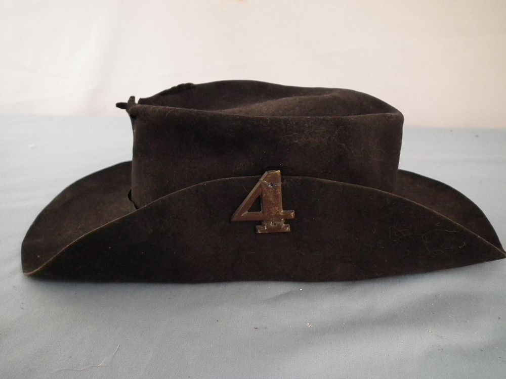 Appraisal: CONFEDERATE FELT HAT Rare Civil War Confederate black felt hat