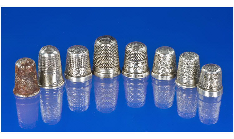 Appraisal: Silver Thimbles seven in total all fully hallmarked