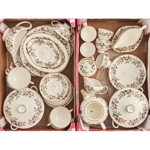 Appraisal: An extensive Wedgwood bone china Hathaway Rose pattern dinner service