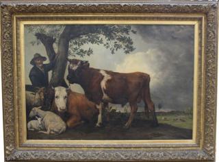 Appraisal: Monumental Pastoral Painting After Paulus Potter Netherlands - A large