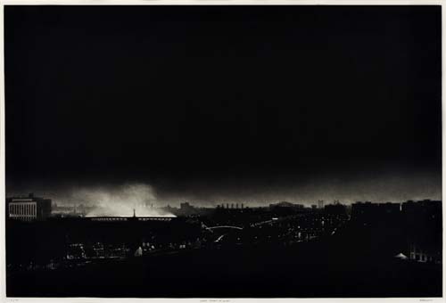 Appraisal: CRAIG MCPHERSON Yankee Stadium at Night Mezzotint on BFK Rives