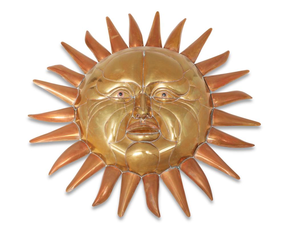 Appraisal: Attributed to Sergio Bustamante b Mexican Sun face Copper and