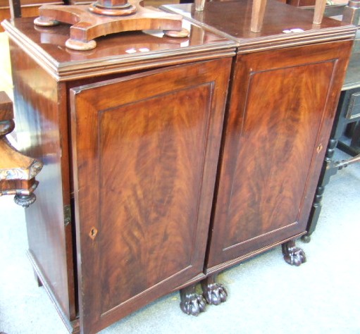 Appraisal: A pair of th century and later side cabinets each