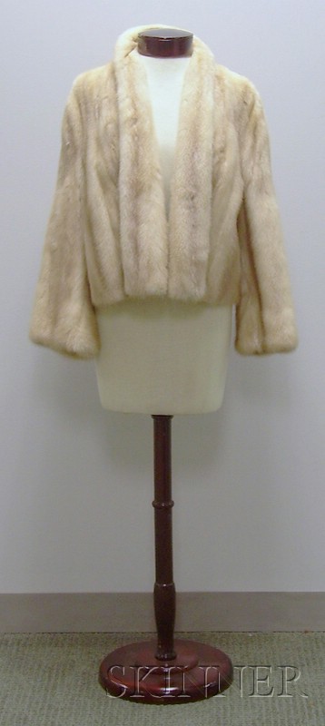 Appraisal: Beige Short Fur Jacket Richard Furs Newbury Street Boston Woman's