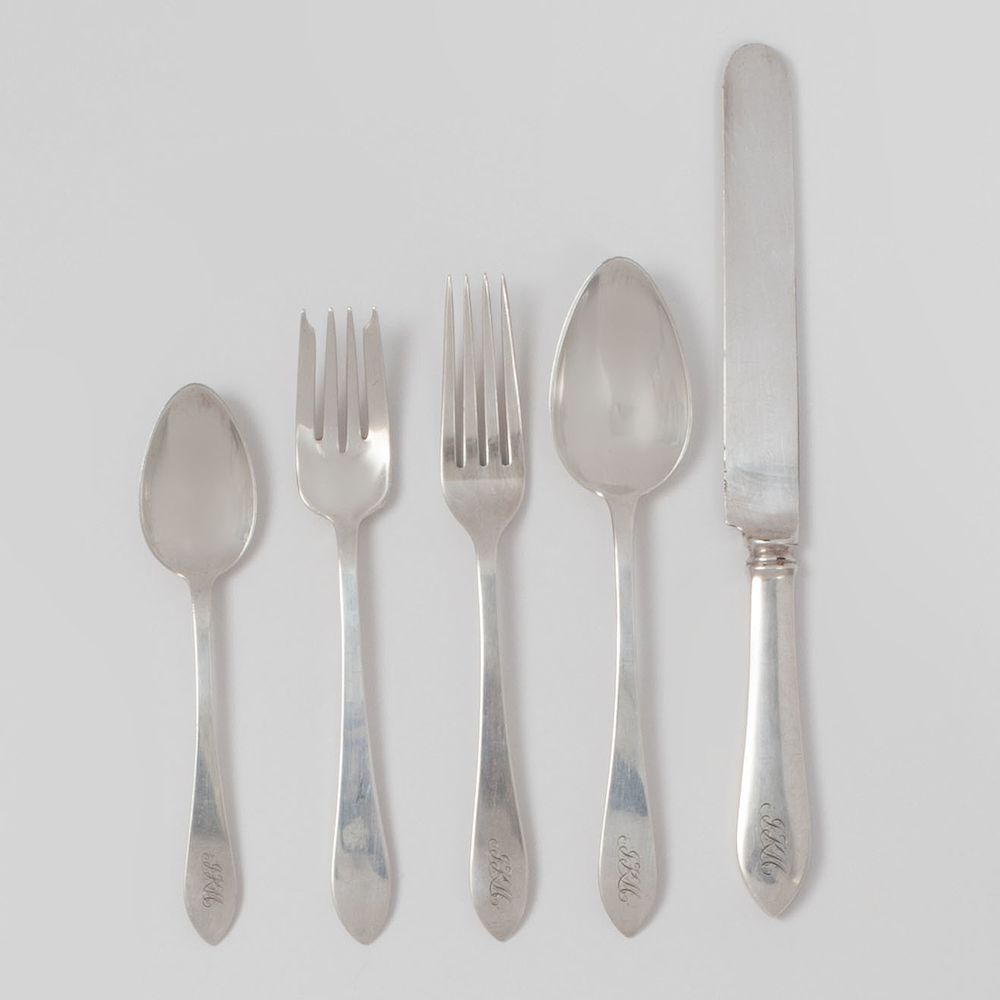 Appraisal: Tiffany Silver Part Flatware Service in the 'Fanueil' Pattern Marked