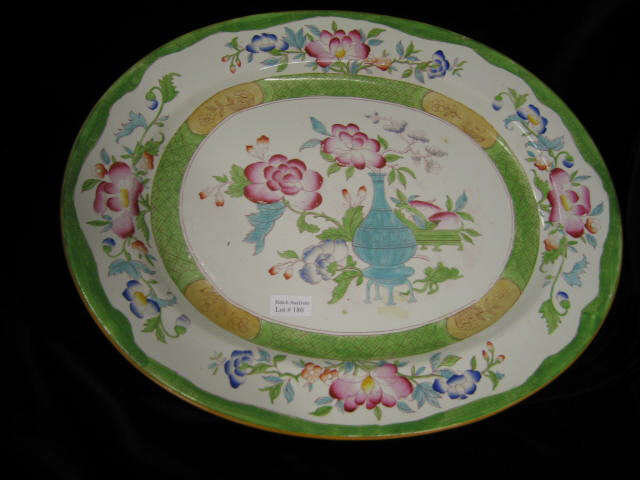 Appraisal: Cauldon English Ironstone Platter polychrome floral decor