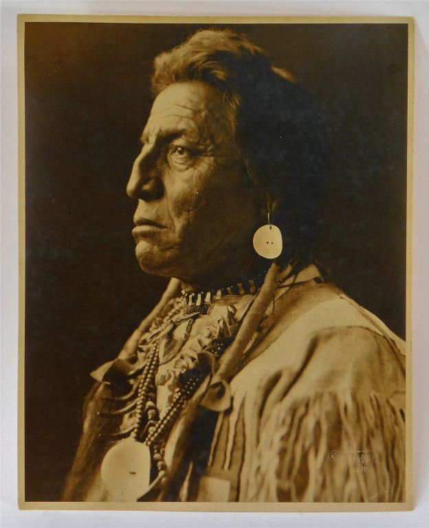 Appraisal: T J HILEMAN CHIEF TWO GUNS GLACIER PARK PHOTOGRAPH Pennsylvania