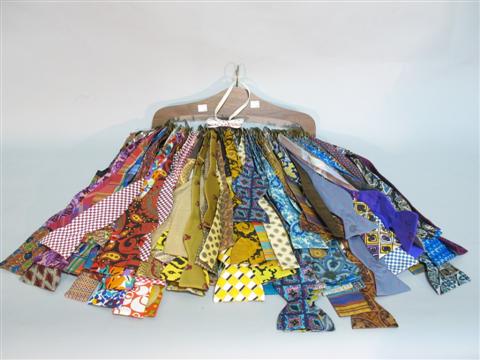 Appraisal: BOX LOT OF BOW TIES Mostly silk bright colors -