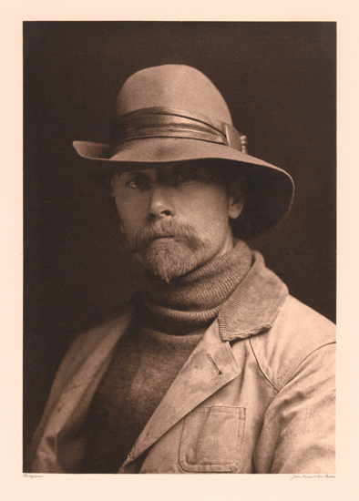 Appraisal: CURTIS EDWARD S - Self Portrait Photogravure on an oversize