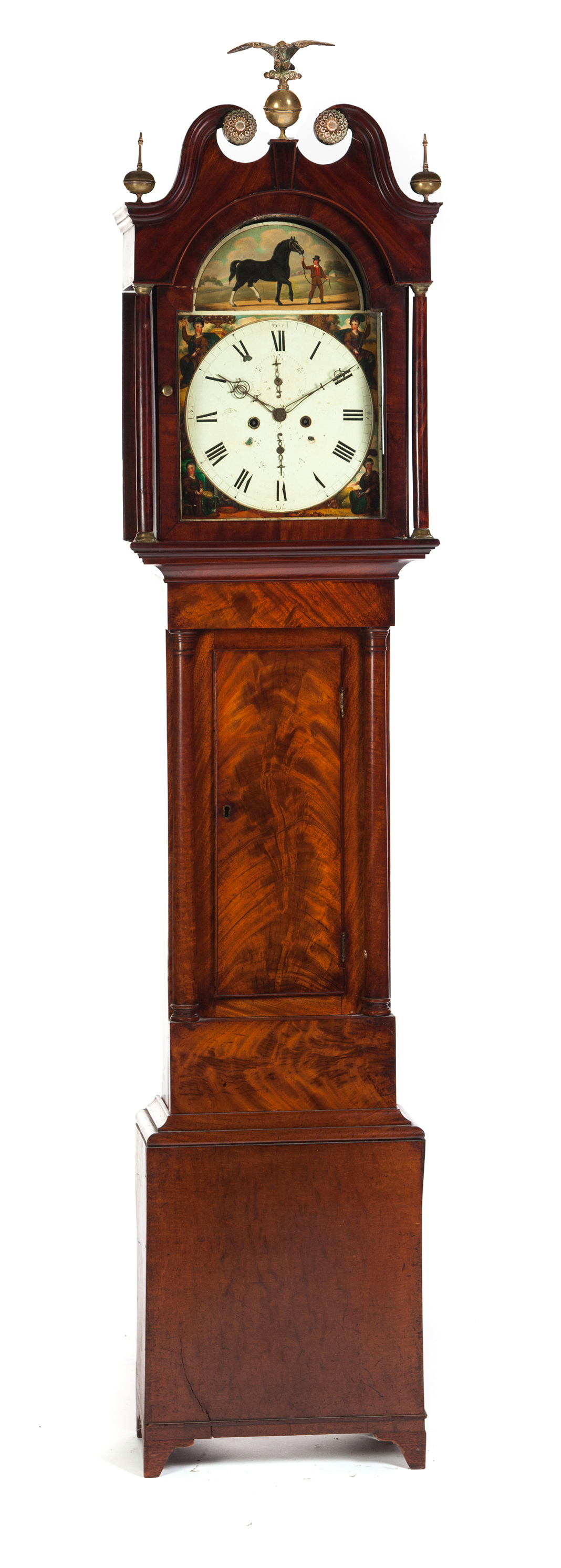 Appraisal: ENGLISH GEORGIAN TALL CASE CLOCK Late th century mahogany and