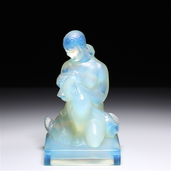 Appraisal: Sabino Paris glass female figure marked Sabino Paris to the