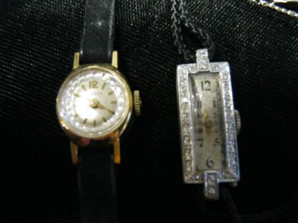 Appraisal: Two lady's petite wristwatcheselmo and benrus th century