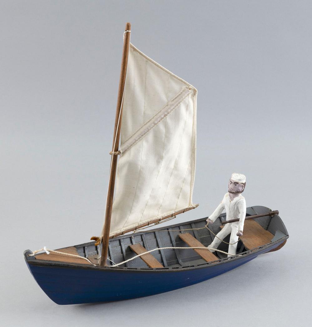 Appraisal: IRVING BRIGGS FOLK ART MODEL OF A SAILOR IN HIS