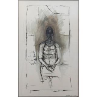 Appraisal: Alberto Giacometti Swiss - Lithograph Caroline Signed and dated in