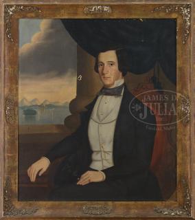 Appraisal: SAMUEL SEYMOUR American Circa - PORTRAIT OF A SEA CAPTAIN