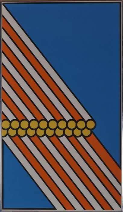 Appraisal: NICHOLAS KRUSHENICK - BLUE WHITE AND ORANGE Screenprint in colors